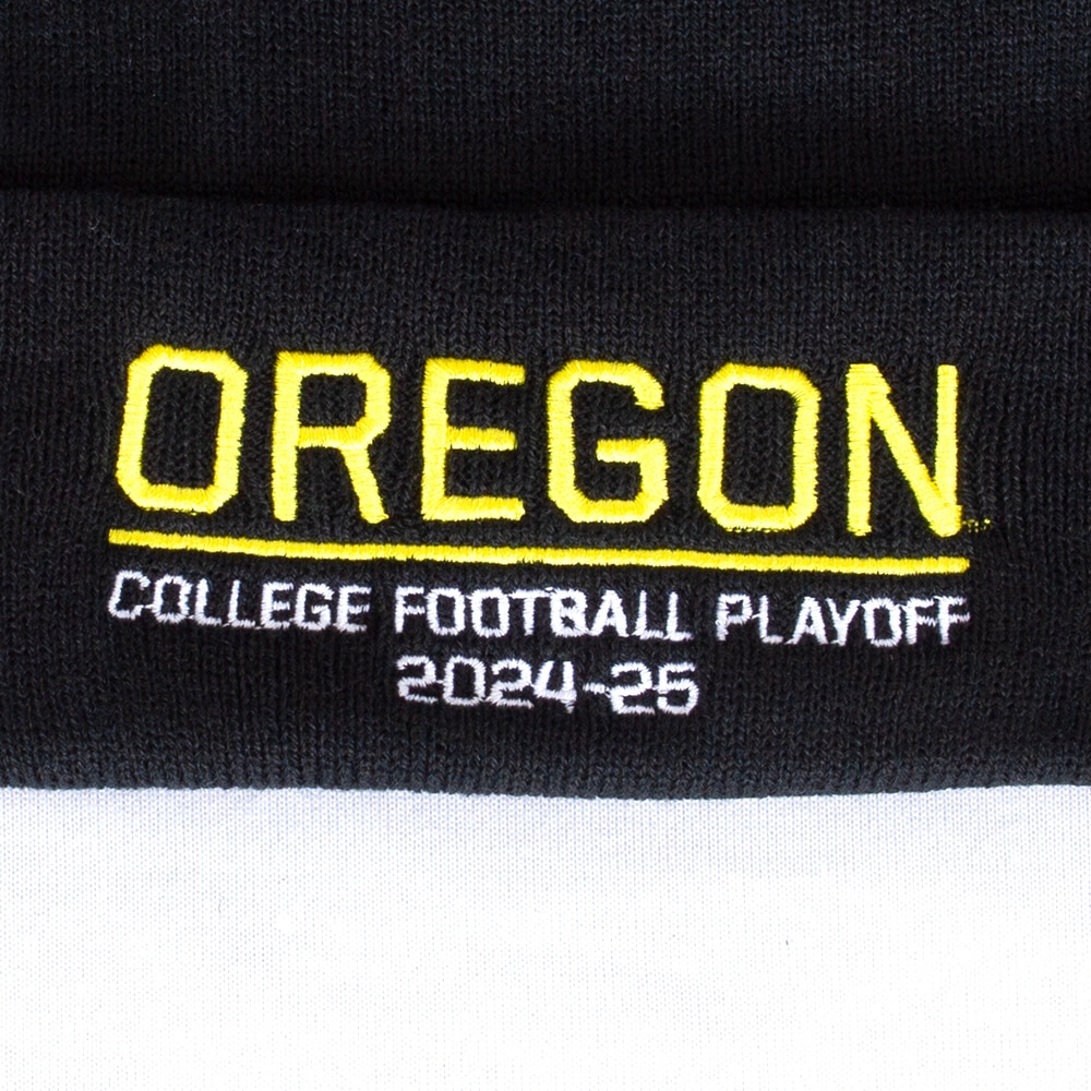 Playoffs, McKenzie SewOn, Black, Beanie, Acrylic, Accessories, Unisex, Football, 2024, Post Season, Oregon design, Hat, 920055